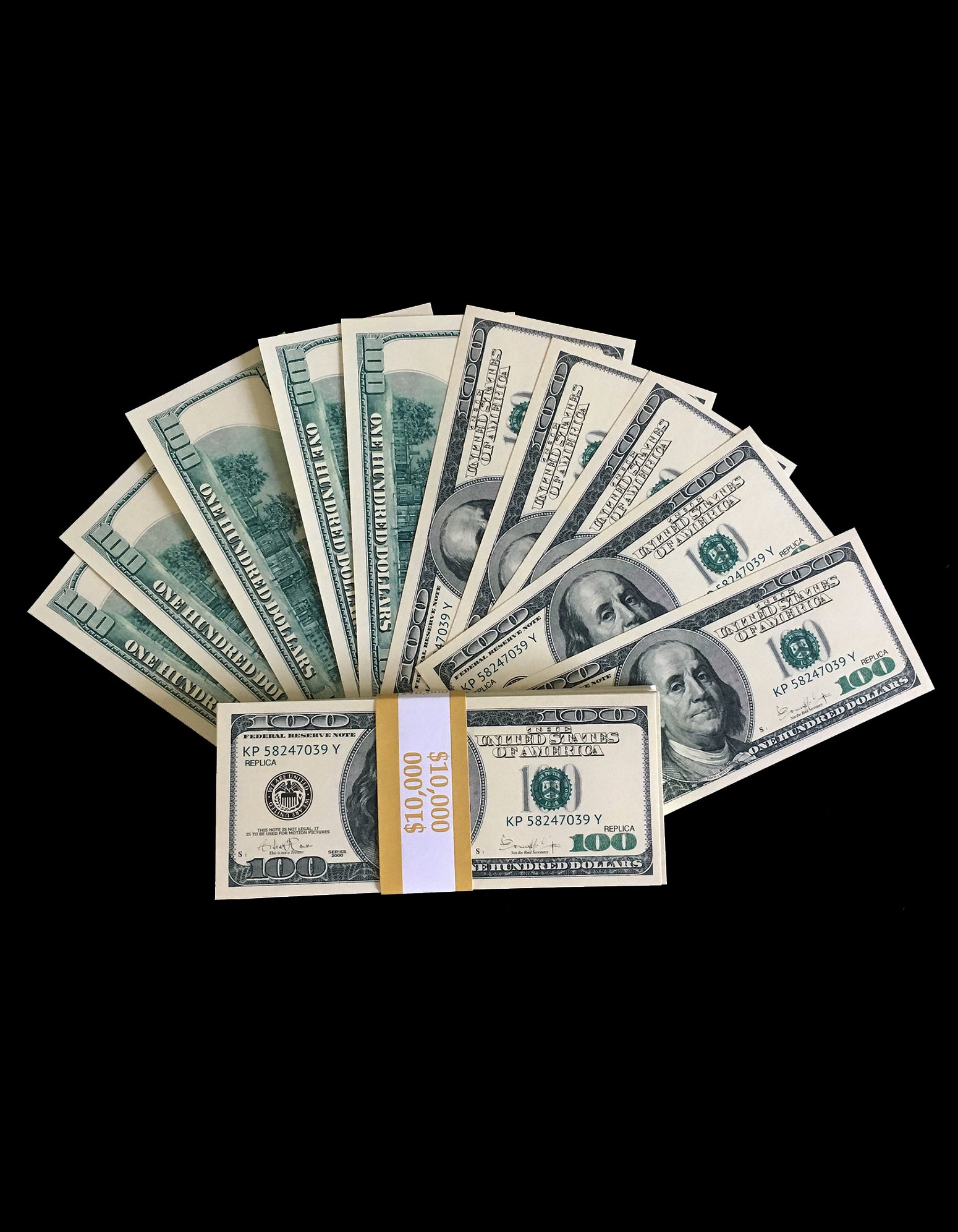10000 Stack $10,000, One Stack of 100s (Old Style) - PropVin