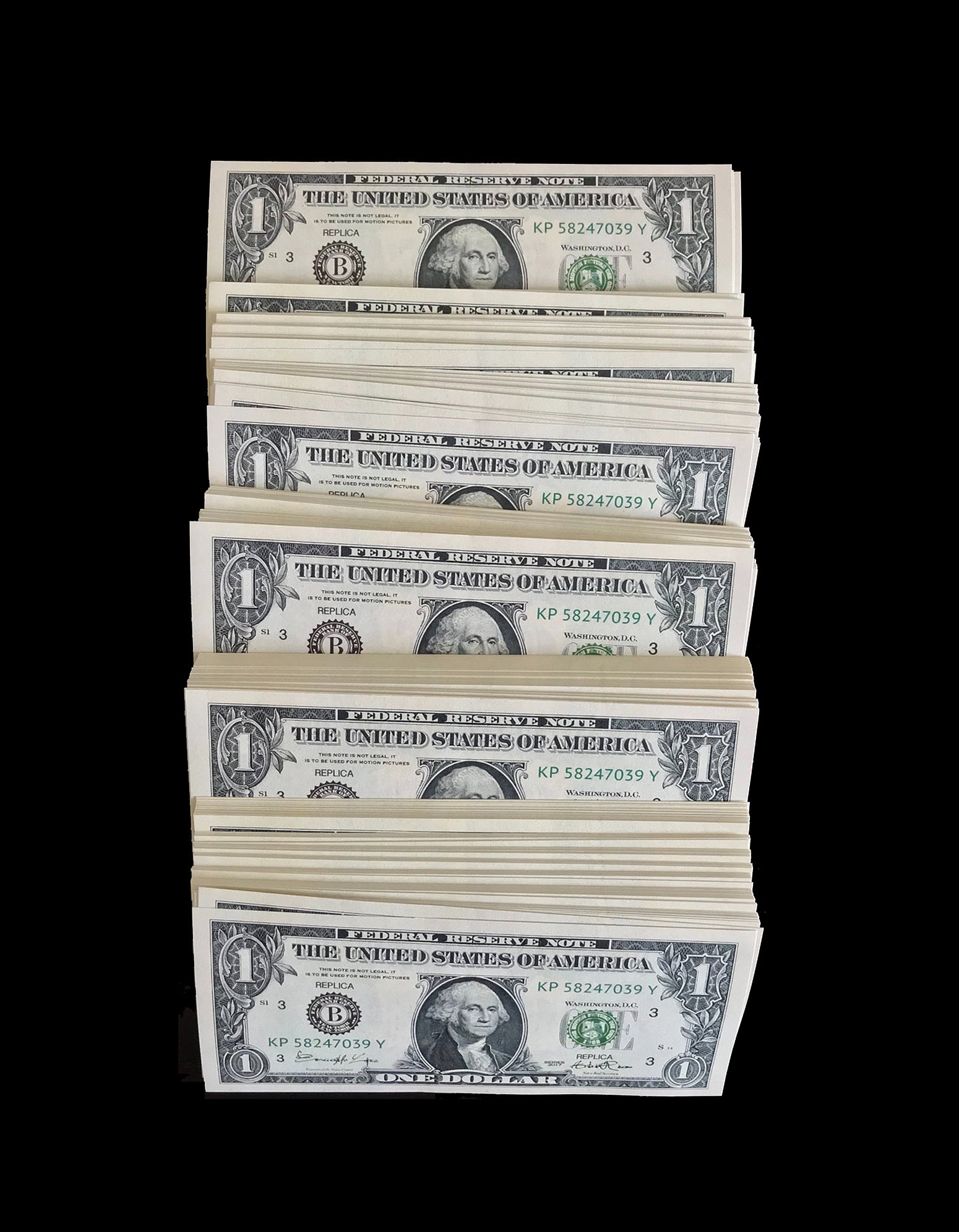 500 Stack Paper $500, 5 Stacks Bundle of 1s (New Style) - PropVin